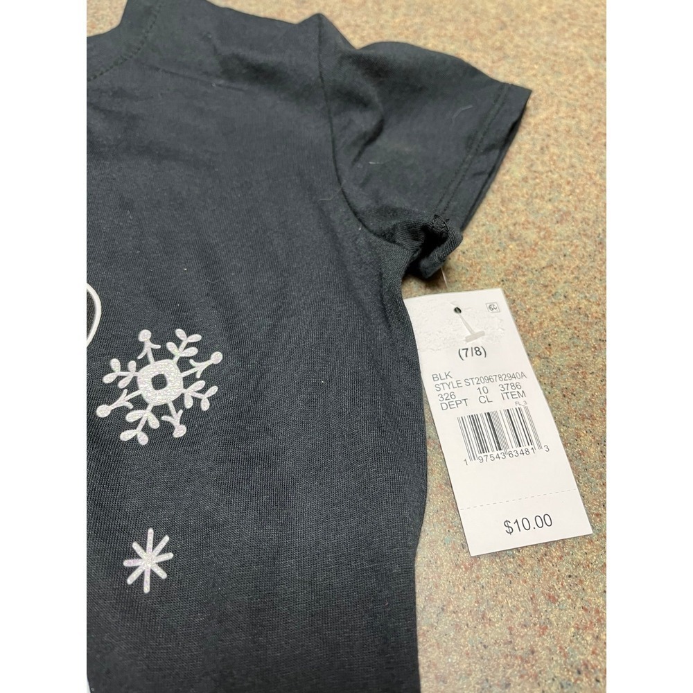 Disney Christmas Minnie‎ Mouse Tshirt NWT Girl's 7-8 - Picture 2 of 5